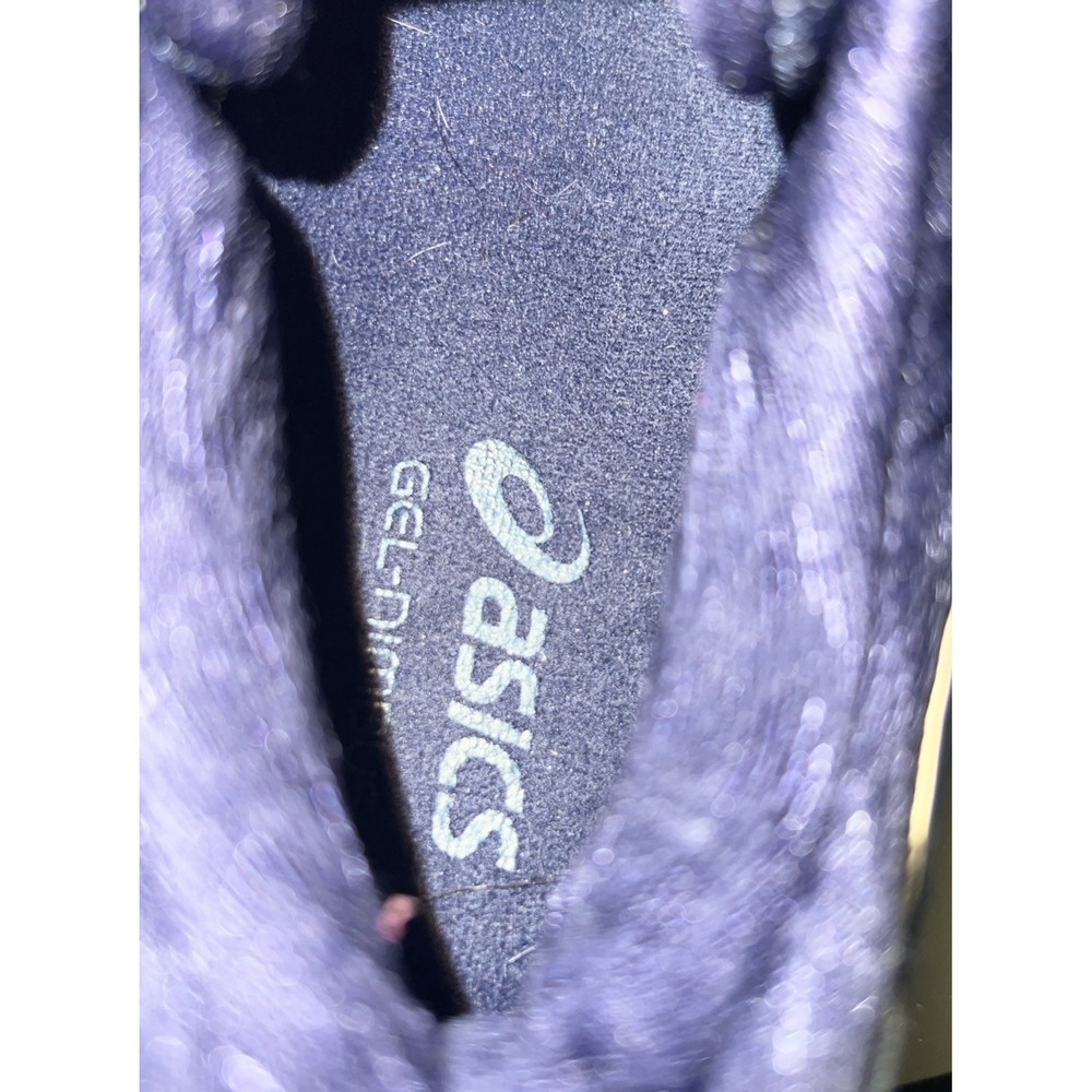 Asics Gel-Nimbus 22 Midnight Blue Gold Running Shoes 1012A587 Womens 6.5 - Picture 9 of 14